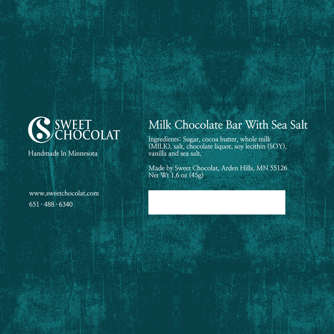 gourmet bar of chocolate with salt
