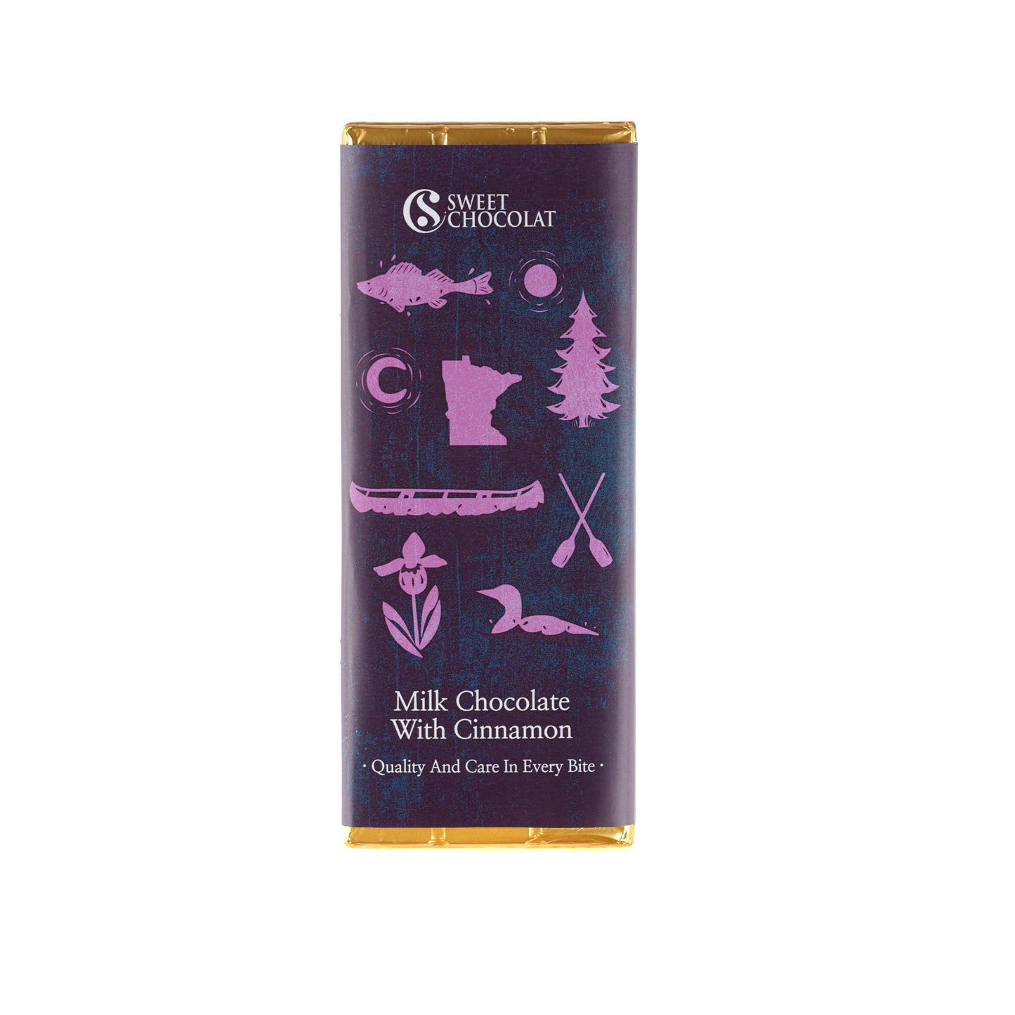 Milk chocolate with cinnamon bar gourmet